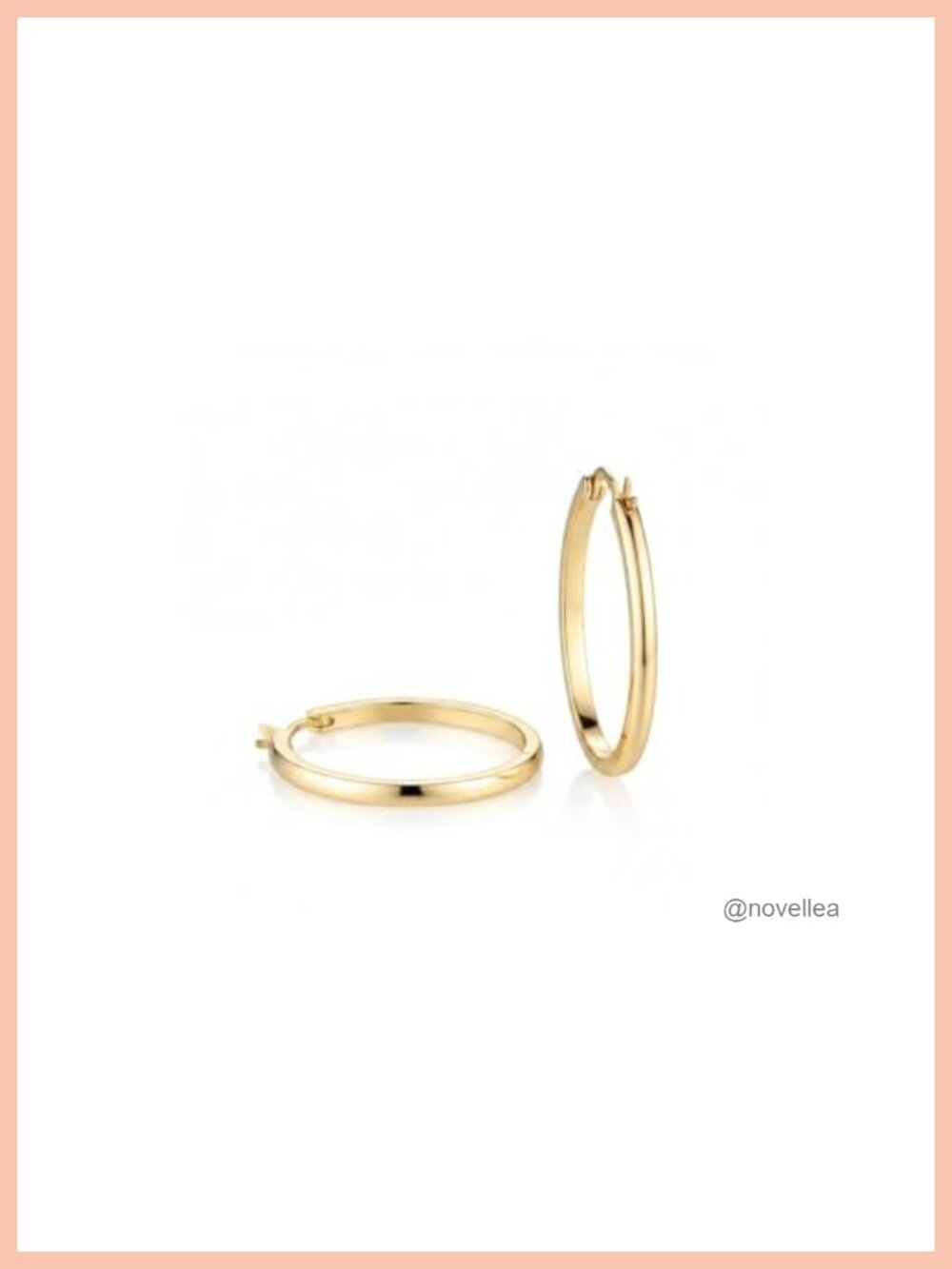 14k Yellow Gold Hoop Earrings for Women, 2.5mm Minimalist Lightweight,